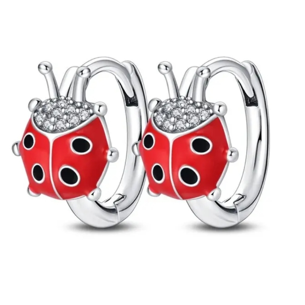 Lady Bug 🐞Sterling Silver Earrings